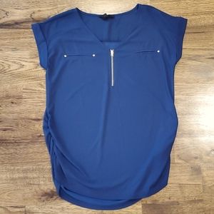Womens Sweet Wanderer navy maternity top size M